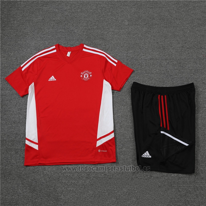 Chandal del Manchester United Manga Corta 2022-2023 Rojo - Pantalon Corto